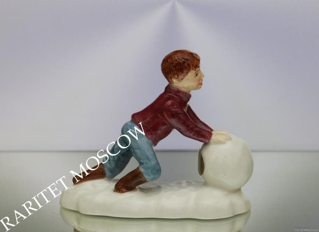 Мальчик снеговик фарфор Beswick Англия - View 3