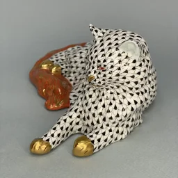 Фигурка Кошка лежащая Herend 1960-1970 гг Венгрия - View 5