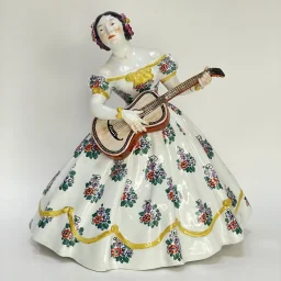 Статуэтка Лютнистка Кэйт Хян модель Эриха Хезеля Германия 1908-1910 г