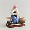 Коллекционная редкая скульптура «Крестьянка, сбивающая масло» - View 2