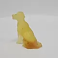 Фигурка лабрадора - ретривера, янтарное стекло Daum - View 2