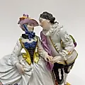 Скульптурная группа "Бельтрам и Коломбина" фарфор 1740 гг Германия - View 5