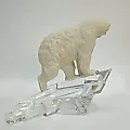 Фигурка белого полярного медведя “Lord of ice” - Повелитель льда на хрустальной подставке - View 7