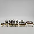 Набор - миниатюра мебели из венской бронзы, 1890-95гг - View 3