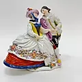 Скульптурная группа "Бельтрам и Коломбина" фарфор 1740 гг Германия - View 3