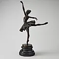Бронзовая статуэтка Балерина в стиле Арт-деко - View 4