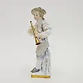 Фигурка Юноша с рожком фарфор Европа рубеж 19\20в - View 2