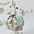 Парные фарфоровые статуэтки "Придворные танцоры" - View 11