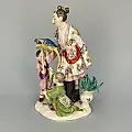 Фигурка Японка с детьми и попугаем 1970 г Германия - View 2