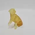Фигурка лабрадора - ретривера, янтарное стекло Daum - View 3