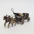 Миниатюра Повозка с кучером и 2 лошадьми - View 2
