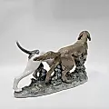 Фигурка двух охотничьих собак на постаменте - View 4