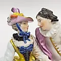 Скульптурная группа "Бельтрам и Коломбина" фарфор 1740 гг Германия - View 7