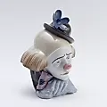 Большая коллекционная фарфоровая скульптура - бюст "Задумчивый клоун". - View 2