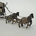 Статуэтка Парадная повозка, запряженная лошадьми Европа, середина 20в серебро - View 10