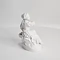 Белая статуэтка "Сидящая девочка с цветами" КРМ 1800-10е гг - View 3