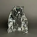 Коллекционная хрустальная статуэтка большого медвежонка ручной работы дизайн LOET - View 7