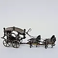 Статуэтка Парадная повозка, запряженная лошадьми Европа, середина 20в серебро - View 3