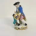Фарфоровая статуэтка Мейсен: мальчик с собакой, Германия, 1840-1860 гг. - View 4