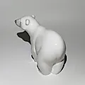 Фарфоровая статуэтка "Белый медведь" с росписью, Lladro, Испания, 1977-1984 гг. - View 3