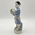 Фарфоровая статуэтка «Узбек с бубном» скульптора Малышевой, Дулевский завод, СССР, 1958 год - View 4