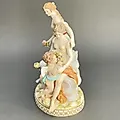 Фарфоровая скульптурная группа Meissen "Венера с амуром и нимфой", 1880-е гг. - View 3