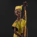 Скульптура «Африканский музыкант» из металла, литьё с крашением, Европа, 2000-2015 гг. - View 2