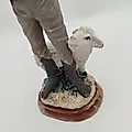 Статуэтка "Арапчонок с овцой и ягненком", композитный материал, роспись, дерево, Европа, 2000-2015 гг. - View 4