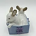Фарфоровая статуэтка "Кролики в коробке" с росписью, NAO Porcelain, Испания, 1988-2000 гг. - View 4
