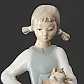 Фарфоровая статуэтка "Девочка с котятами" от NAO Porcelain, Испания, 1970-е - View 3
