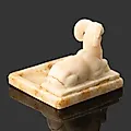 Мраморная подставка для мелочи со скульптурой барана, Россия, начало XX века - View 2