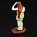 Фаянсовая статуэтка 'После бани' с авторской росписью Р.И. Холомкиной, Конаковский завод - View 2