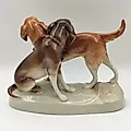 Фарфоровая статуэтка "Охотничьи собаки" с аэрографией, Royal Dux, Чехия, 1980-1993 гг. - View 3