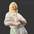 Фарфоровая скульптура «Свинарка» авторства О. Ярош, Городницкий завод, СССР, 1939-1944 гг. - View 2