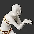 Фарфоровая статуэтка «Танцовщица» в стиле модерн с золочением, Aelteste Volkstedt, Германия, начало XX века - View 2