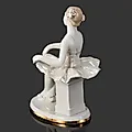 Фарфоровая статуэтка 'Сидящая балерина' Ольги Артамоновой, ДФЗ Вербилки, СССР, 1950-е - View 3