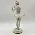 Фарфоровая статуэтка "Балерина с цветком" О. С. Артамоновой, ДФЗ Вербилки, СССР, 1950-е - View 4