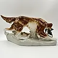 Фаянсовая статуэтка "Собака с дичью" от Royal Dux, Чехия, 1990-1993 гг. - View 3