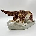 Фаянсовая статуэтка "Собака с дичью" от Royal Dux, Чехия, 1990-1993 гг. - View 4