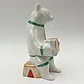 Фарфоровая статуэтка "Медведь с гармошкой" из серии "Цирковые медведи", Дулевский завод, СССР, 1986 г. - View 4