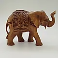 Статуэтка Слон в попоне, дерево, резьба, Азия, конец XX века - View 3
