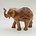Статуэтка Слон в попоне, дерево, резьба, Азия, конец XX века - View 4
