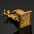 Статуэтка «Кузнец у наковальни» из латуни, литьё, тонировка, Западная Европа, 1960-1990 - View 4