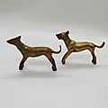 Парные латунные статуэтки гончих собак, Индия, 1970-1990 - View 2