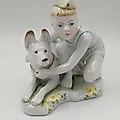 Фарфоровая статуэтка «Юный пограничник с собакой», ЛФЗ, СССР, 1950-е - View 2