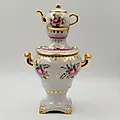 Статуэтка «Самовар с заварочным чайником» из фарфора, Гжель, СССР - View 4