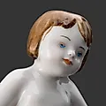 Фарфоровая статуэтка «Зарядка» ЛФЗ, серия «Дошкольники», 1950-е - View 2