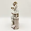 Фарфоровая статуэтка «Хлеб Наш Насущный» (Unser täglich Brot) из бисквита с росписью и золочением, Германия, 1920-1950 гг. - View 3