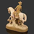 Фарфоровая скульптура "Охота" Royal Dux, Чехословакия, 1930-1950 - View 4