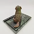 Визитница с бронзовой скульптурой собаки на каменном основании, Россия, 2010-2015 - View 3